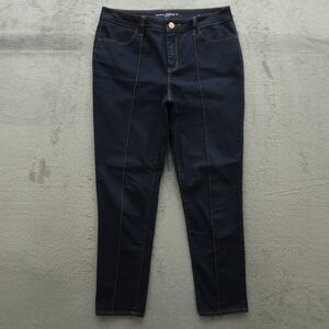 Chico's Platinum Jeans Women's Size 0.5 US-6 Blue Mid-Rise Skinny 27" inseam